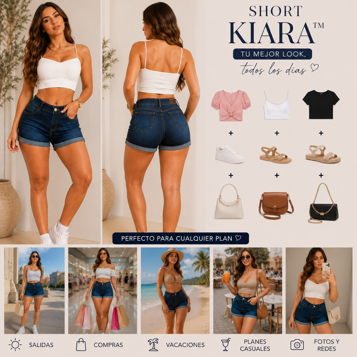 SHORT KIARA™ | Ajuste que estiliza naturalmente