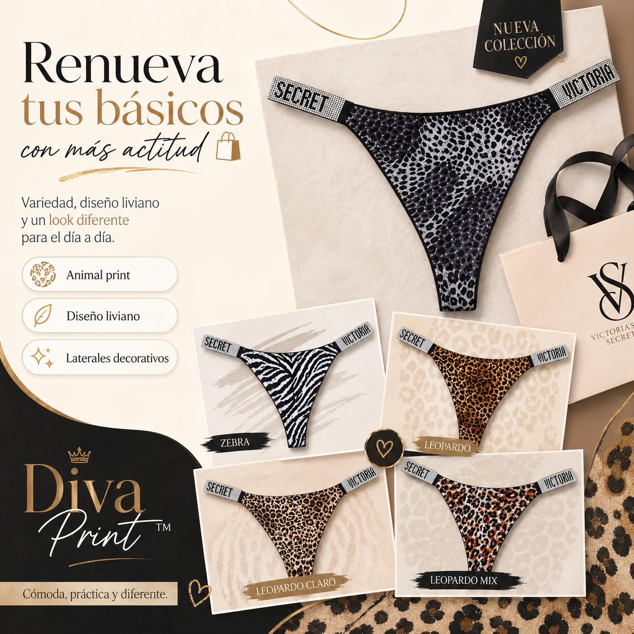 Diva Print™ | Comodidad ligera con estampado protagonista. (PAGUE 5 LLEVE 10)