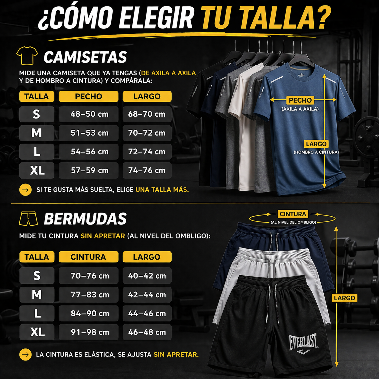 KIT RENDIMIENTO TOTAL™ | 5 Camisetas + 3 Bermudas