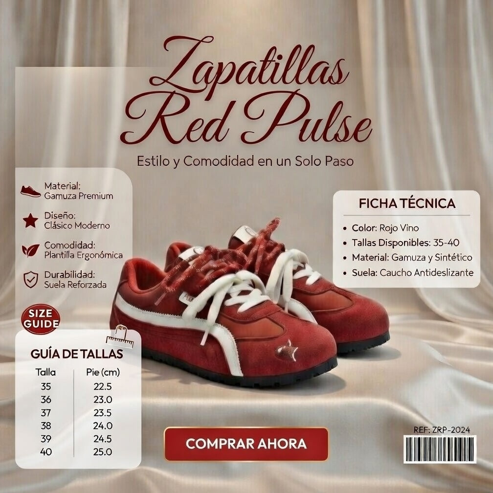Zapatillas Red Pulse® | ESTILO Y COMODIDAD EN UN SOLO PASO