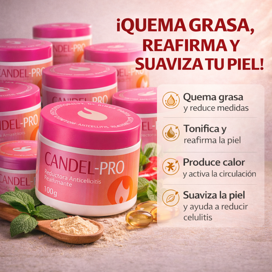 Candela PRO - Crema Reductora, reductora y eliminadora de estrias