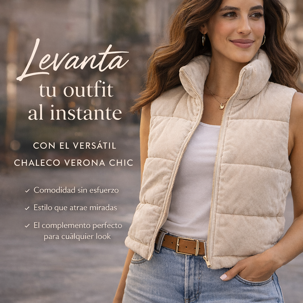Chaleco Verona Chic® | Toque moderno que transforma cualquier look