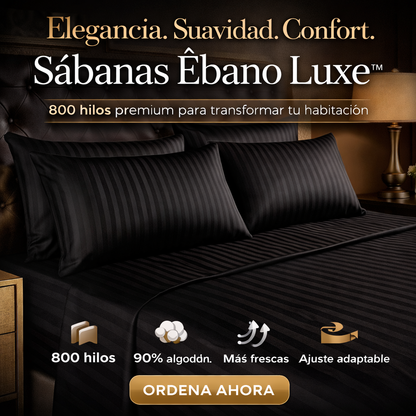 Sábanas Ébano Luxe™ | Suaves, frescas y comodas para descansar.