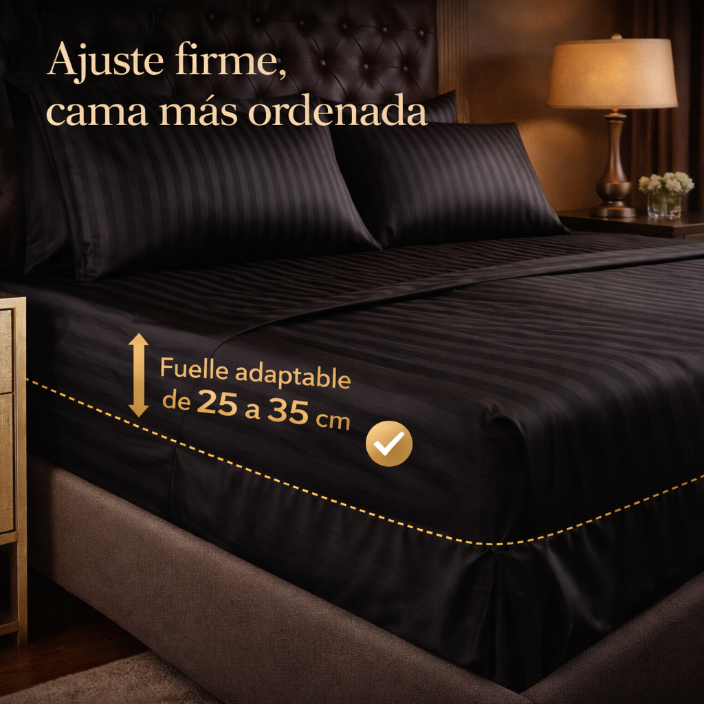 Sábanas Ébano Luxe™ | Suaves, frescas y comodas para descansar.