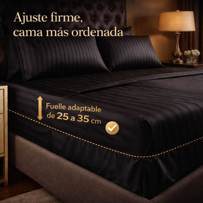 Sábanas Ébano Luxe™ | Suaves, frescas y comodas para descansar.