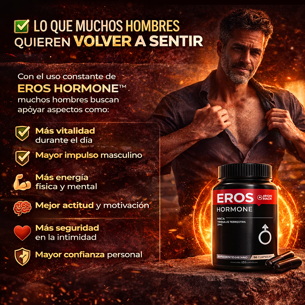 EROS HORMONE™ | Más vitalidad. Más impulso. Más confianza.