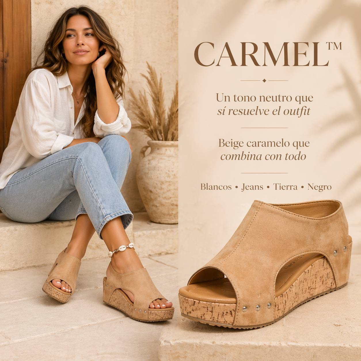 CARMEL™ | Natural, cómoda y fácil de combinar.