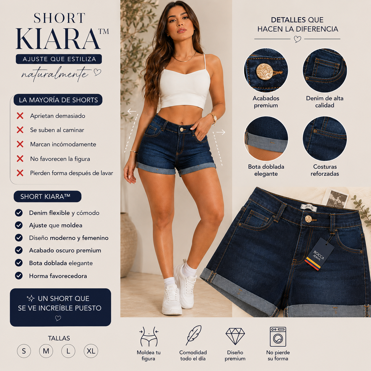 SHORT KIARA™ | Ajuste que estiliza naturalmente