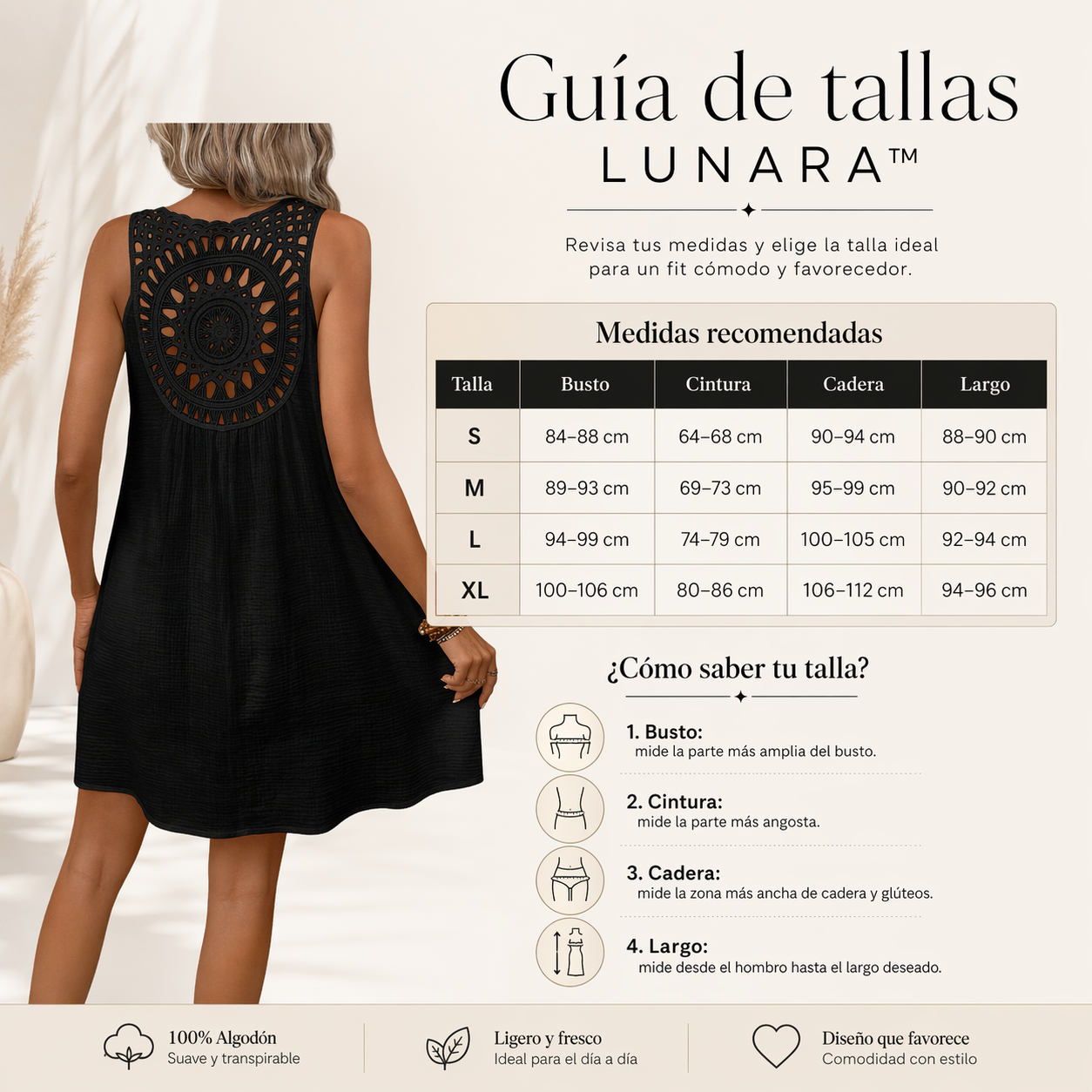 VESTIDO LUNARA™ | Un vestido ligero con espalda que enamora.