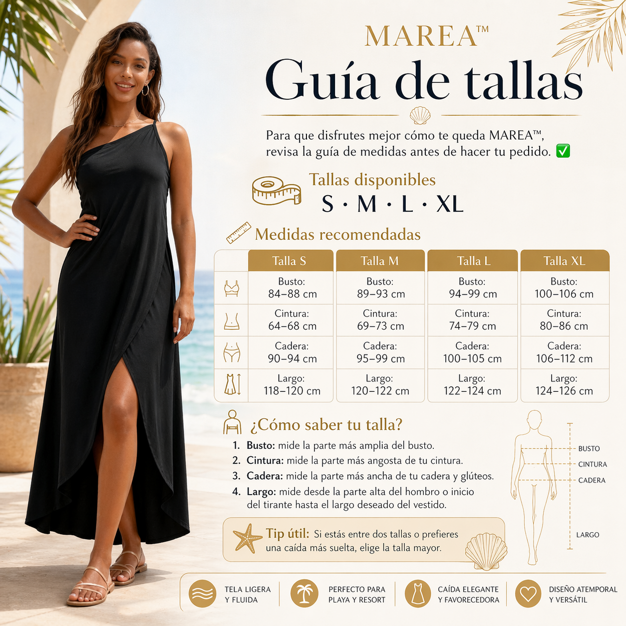 VESTIDO MAREA™ | Movimiento ligero con un aire que roba miradas.