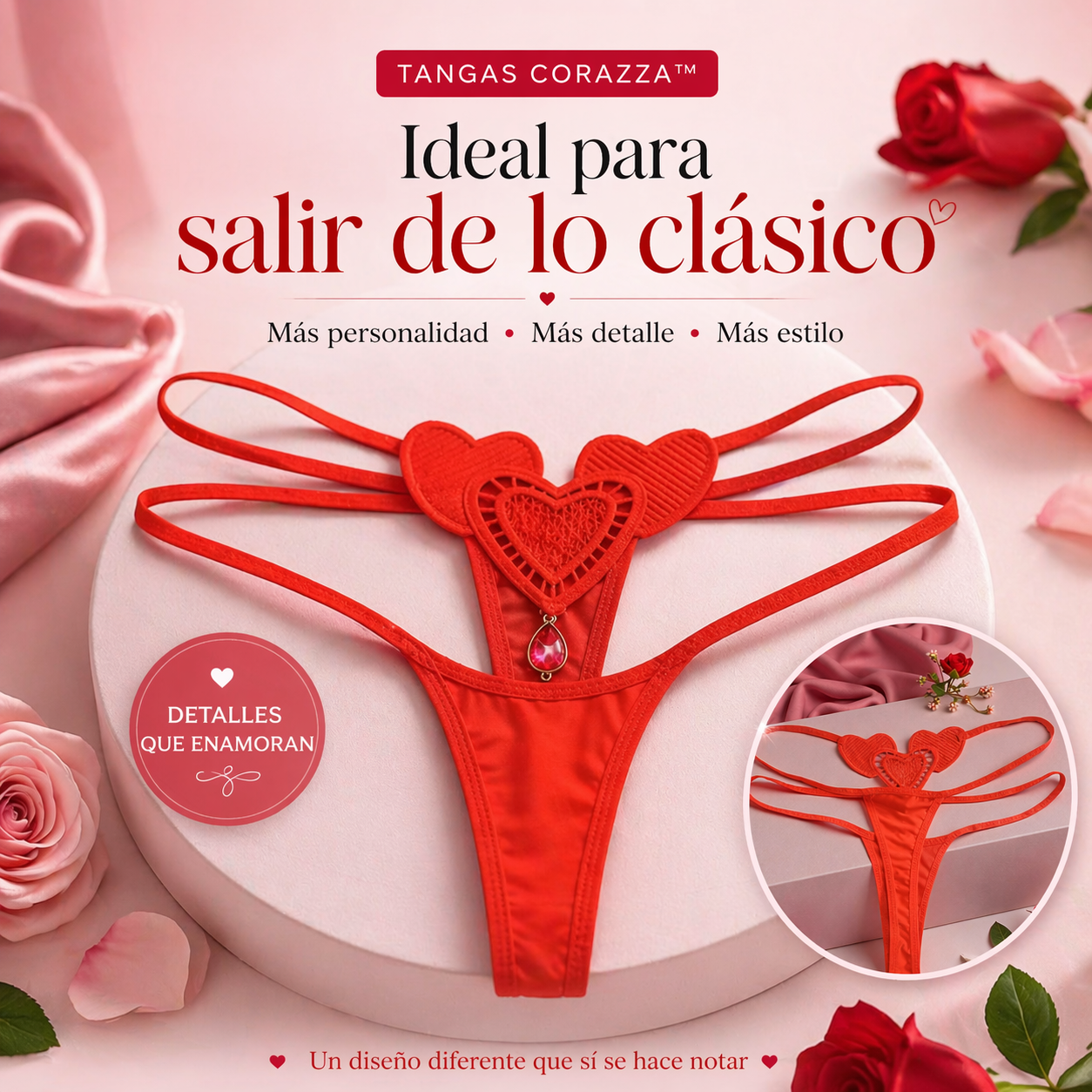 TANGAS CORAZZA™ | Un diseño atrevido con vibra romántica PAGUE 3 LLEVE 5
