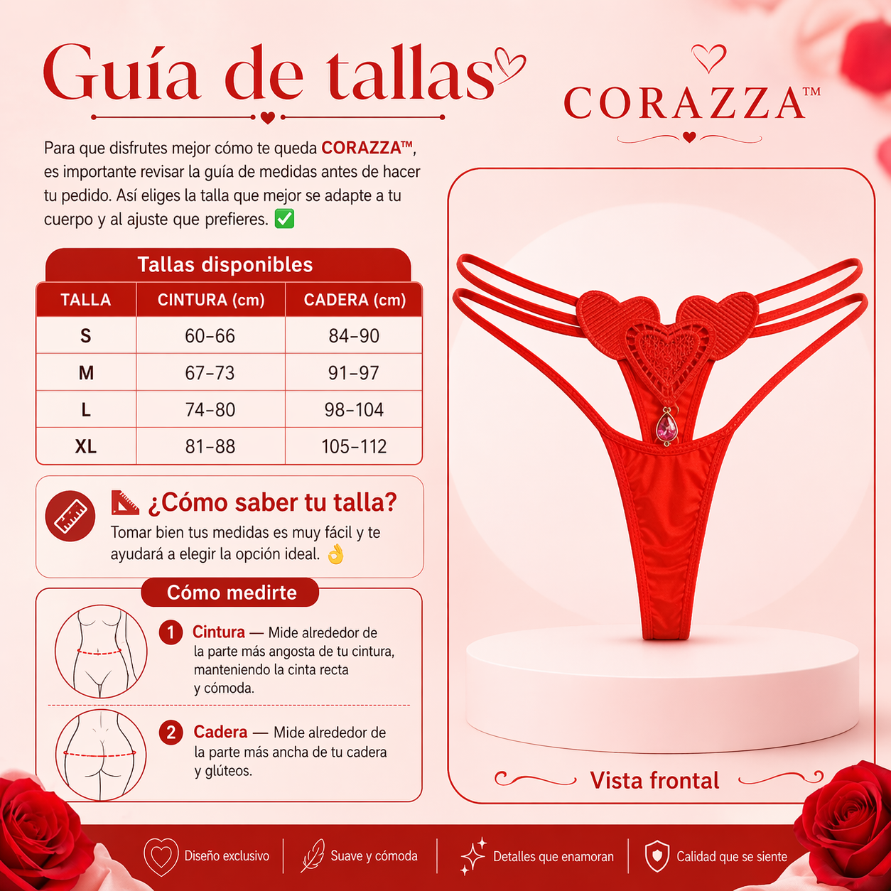 TANGAS CORAZZA™ | Un diseño atrevido con vibra romántica PAGUE 3 LLEVE 5