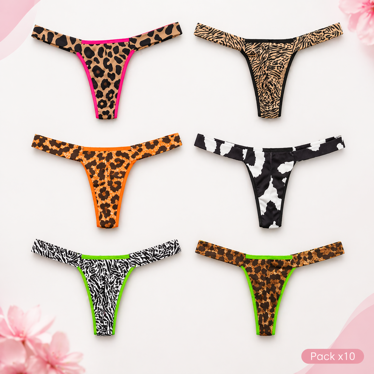 TANGAS SAVANNAH™ | Animal print con un detalle vibrante que no pasa desapercibido 🐆 PAGUE 3 LLEVE 5 🔥