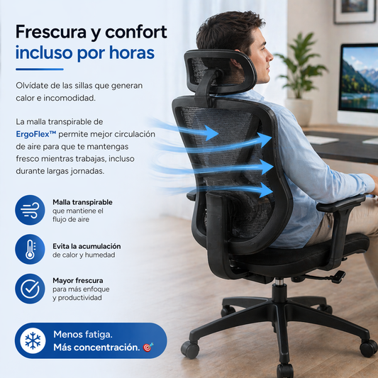 ErgoFlex™ | Trabaja cómodo, corrige tu postura y reduce la fatiga.