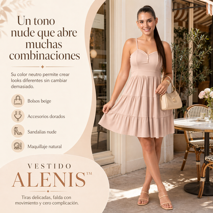VESTIDO ALENIS™ | Tiras delicadas, falda con movimiento y cero complicación