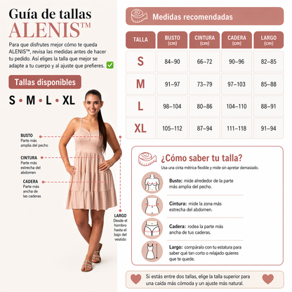 VESTIDO ALENIS™ | Tiras delicadas, falda con movimiento y cero complicación