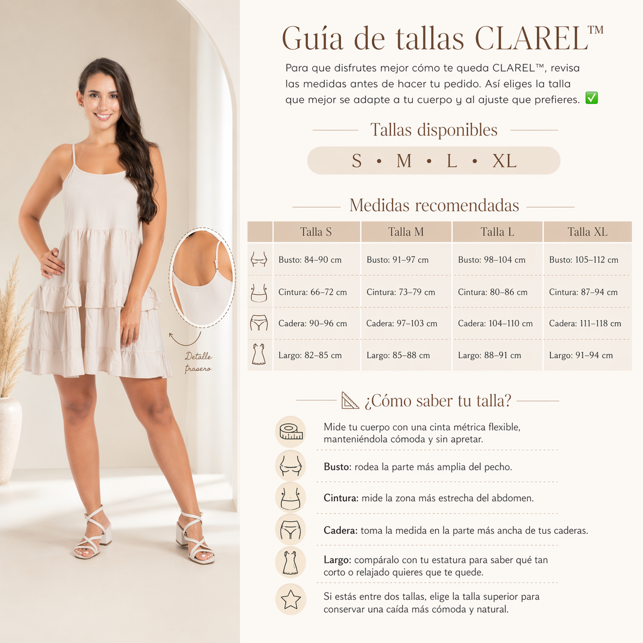 VESTIDO CLAREL™ | Blanco suave que resuelve tus días