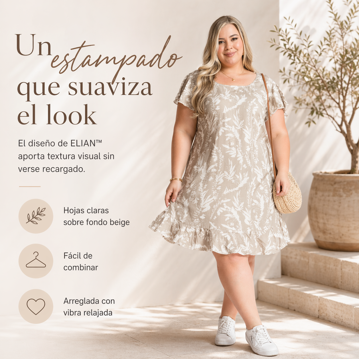 VESTIDO ELIAN™ | Estampado natural con comodidad ligera