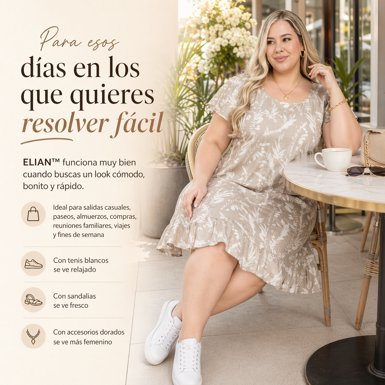 VESTIDO ELIAN™ | Estampado natural con comodidad ligera