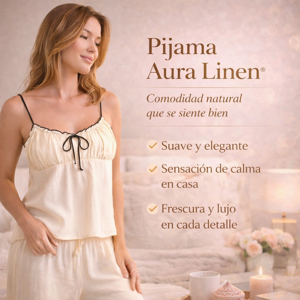 PIJAMA AURA LINEN® | Comodidad natural que se siente bien