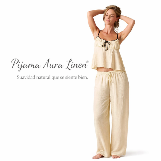 PIJAMA AURA LINEN® | Comodidad natural que se siente bien