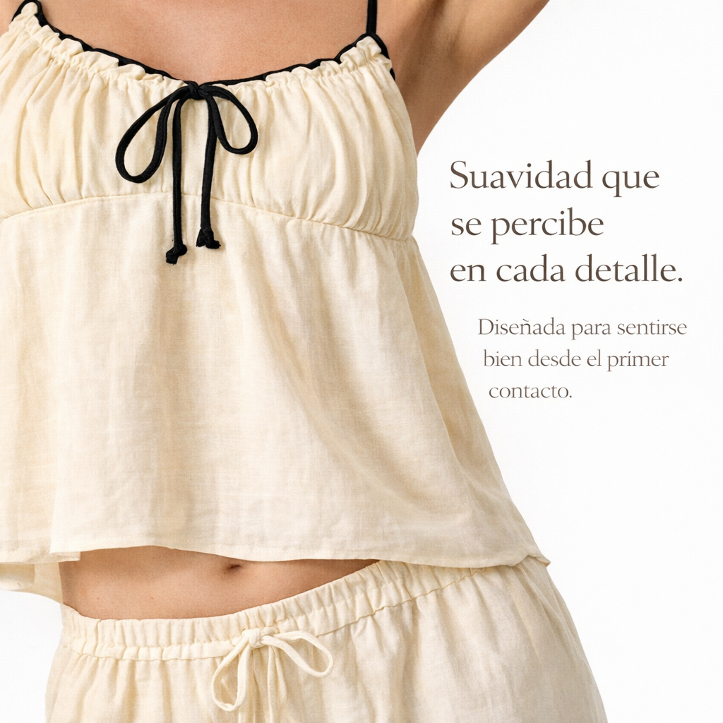 PIJAMA AURA LINEN® | Comodidad natural que se siente bien