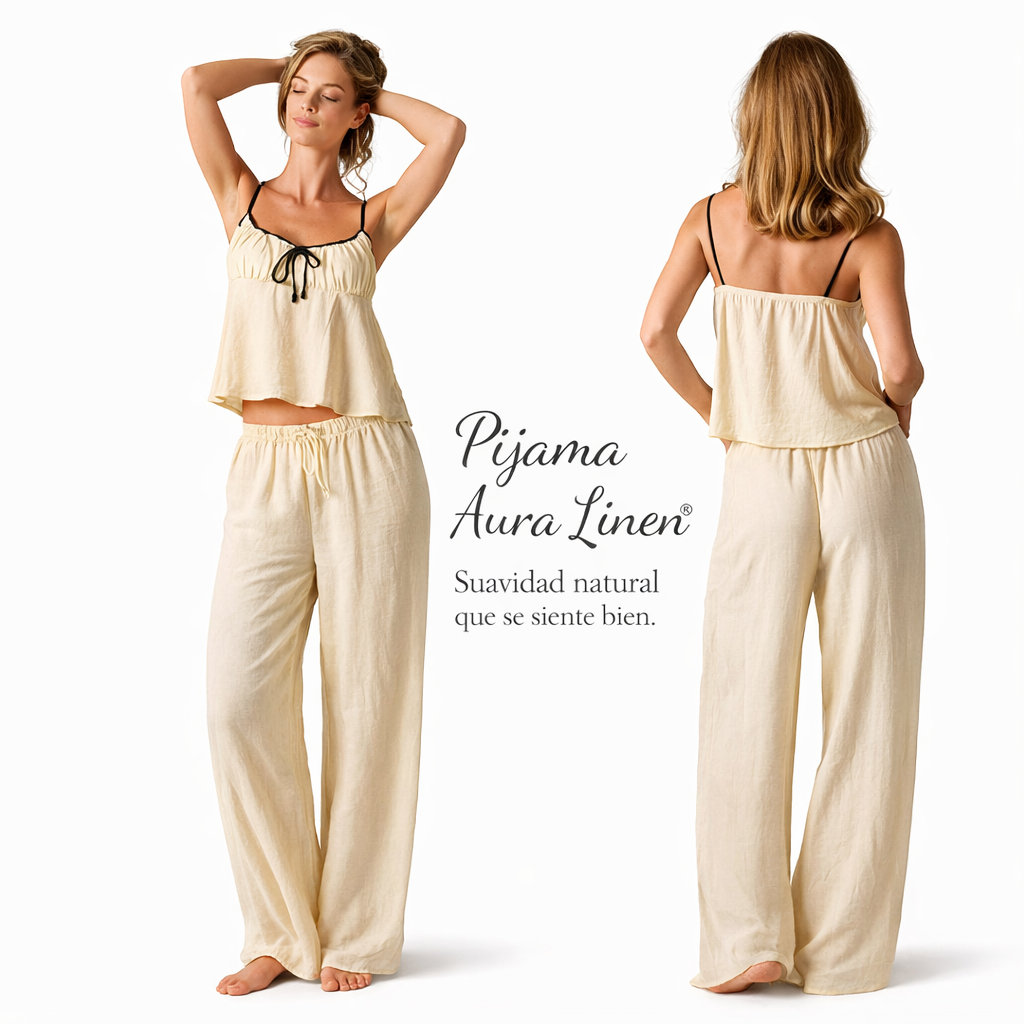 PIJAMA AURA LINEN® | Comodidad natural que se siente bien