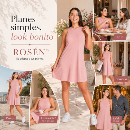 VESTIDO ROSÉN™ | Ese rosa suave que arregla el día sin pedir permiso.