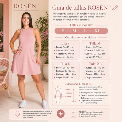 VESTIDO ROSÉN™ | Ese rosa suave que arregla el día sin pedir permiso.