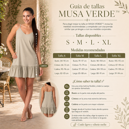 VESTIDO MUSA VERDE™ | Movimiento coqueto para días donde quieres verte ligera.
