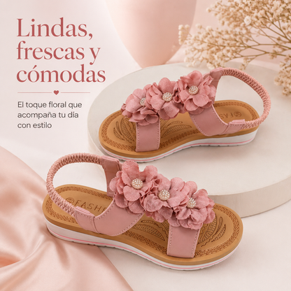 SANDALIAS FLORIA™ | Dulzura floral para caminar cómoda.