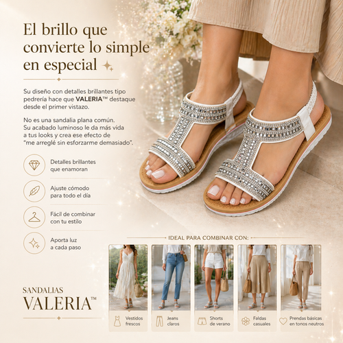 SANDALIAS VALERIA™ | Brillo impecable para elevar cualquier look.