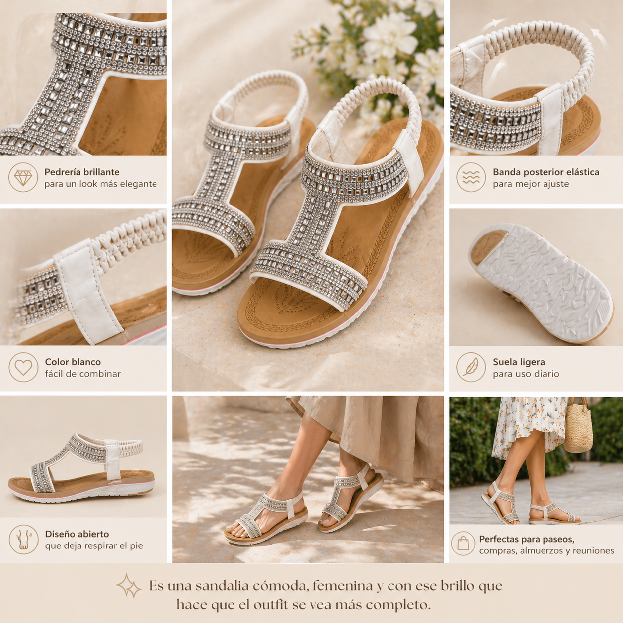 SANDALIAS VALERIA™ | Brillo impecable para elevar cualquier look.