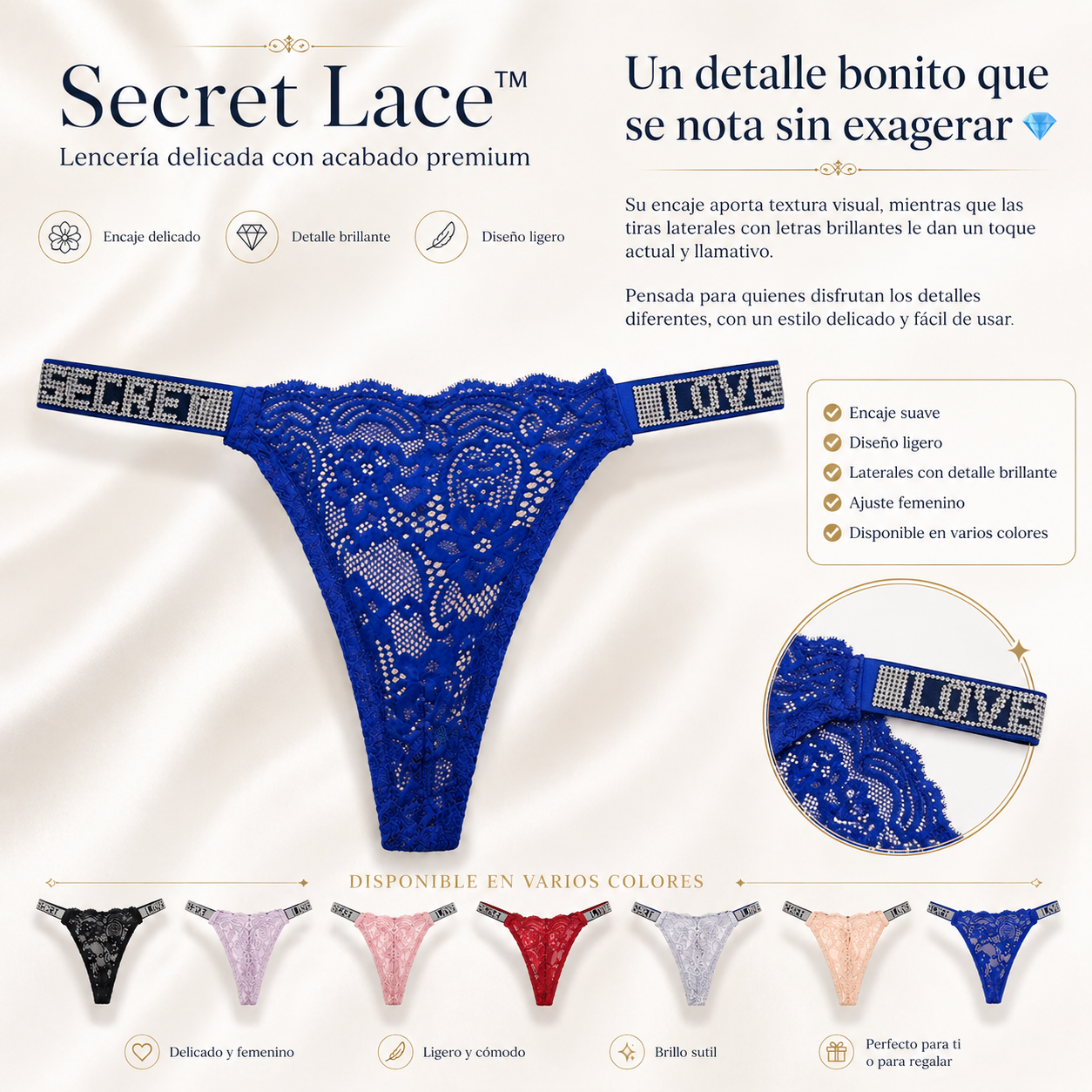 Secret Lace™ | Lencería delicada con acabado premium. (PAGAS 5 LLEVAS 10)