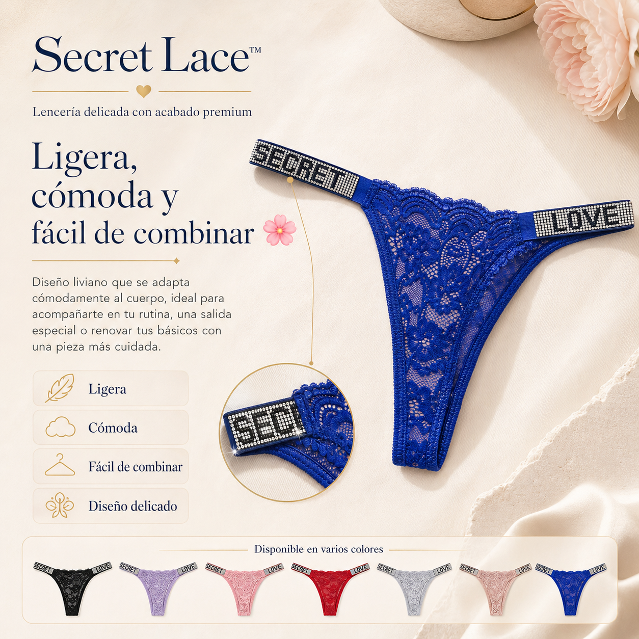 Secret Lace™ | Lencería delicada con acabado premium. (PAGAS 5 LLEVAS 10)