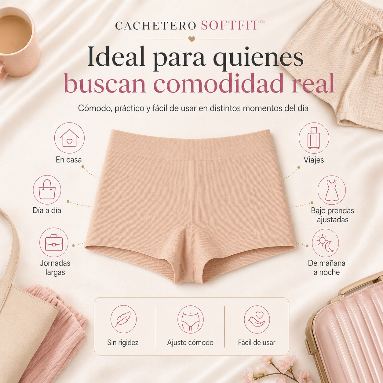 CACHETERO SOFTFIT™ | Comodidad invisible para todos los días. (PAGAS 5 LLEVAS 10)