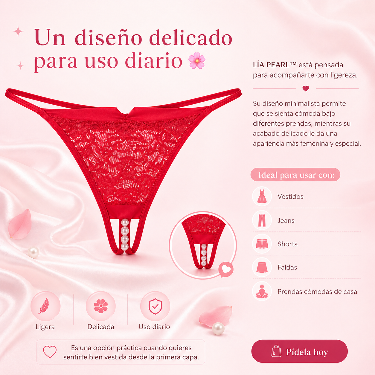 LÍA PEARL™ | Diseño delicado con ajuste perfecto.