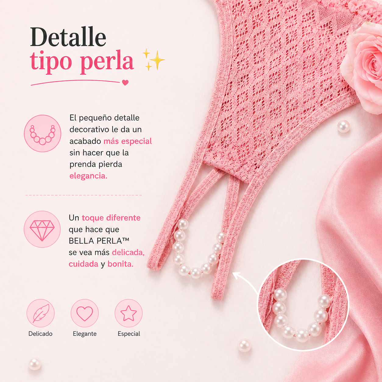 TANGAS BELLA PERLA™ | Diseño delicado para sentirte segura y sexy.