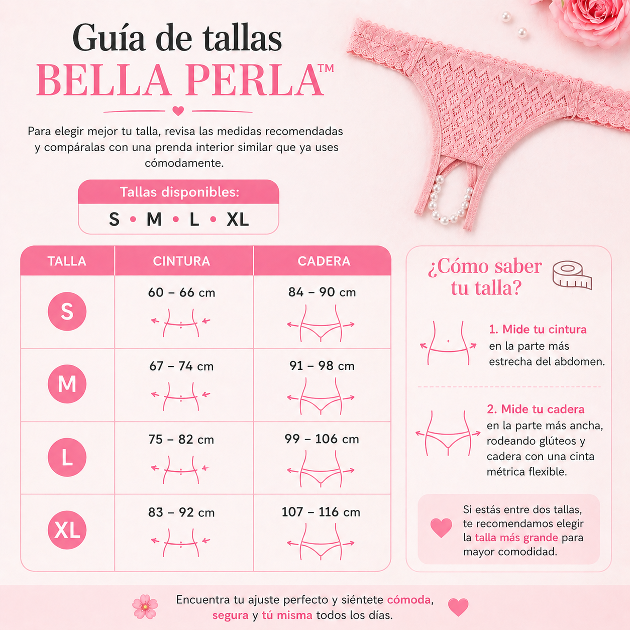 TANGAS BELLA PERLA™ | Diseño delicado para sentirte segura y sexy.