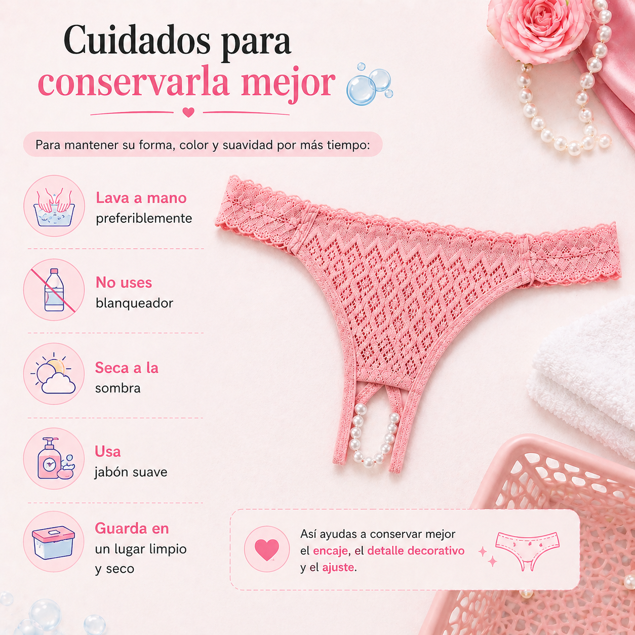 TANGAS BELLA PERLA™ | Diseño delicado para sentirte segura y sexy.