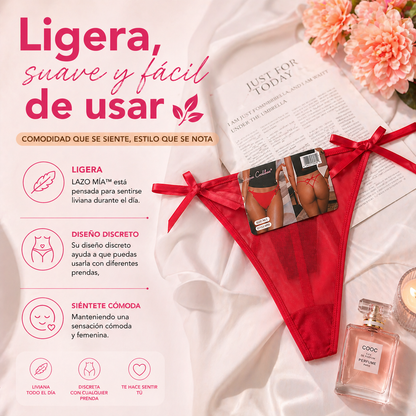 TANGAS LAZO MÍA™ | Diseño delicado con tiras ajustables para sentirte cómoda y femenina.