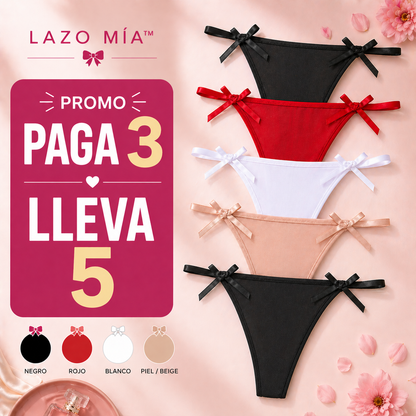 TANGAS LAZO MÍA™ | Diseño delicado con tiras ajustables para sentirte cómoda y femenina.