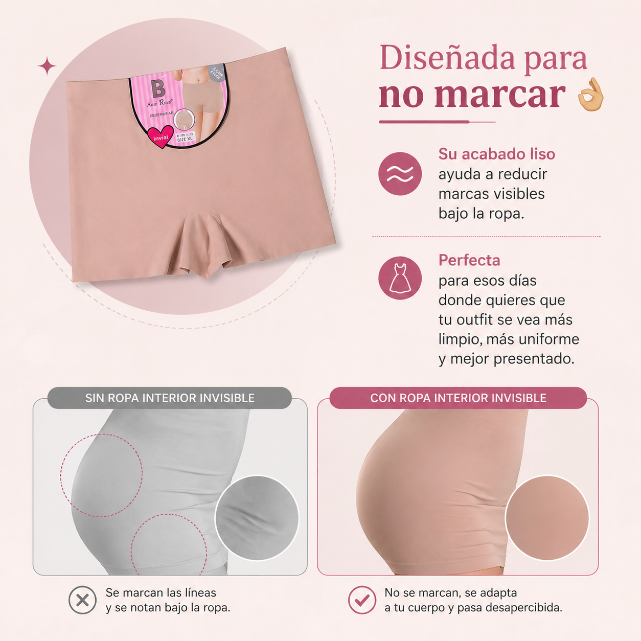 LICRA INVISILIFT™ | Control suave que estiliza sin marcar