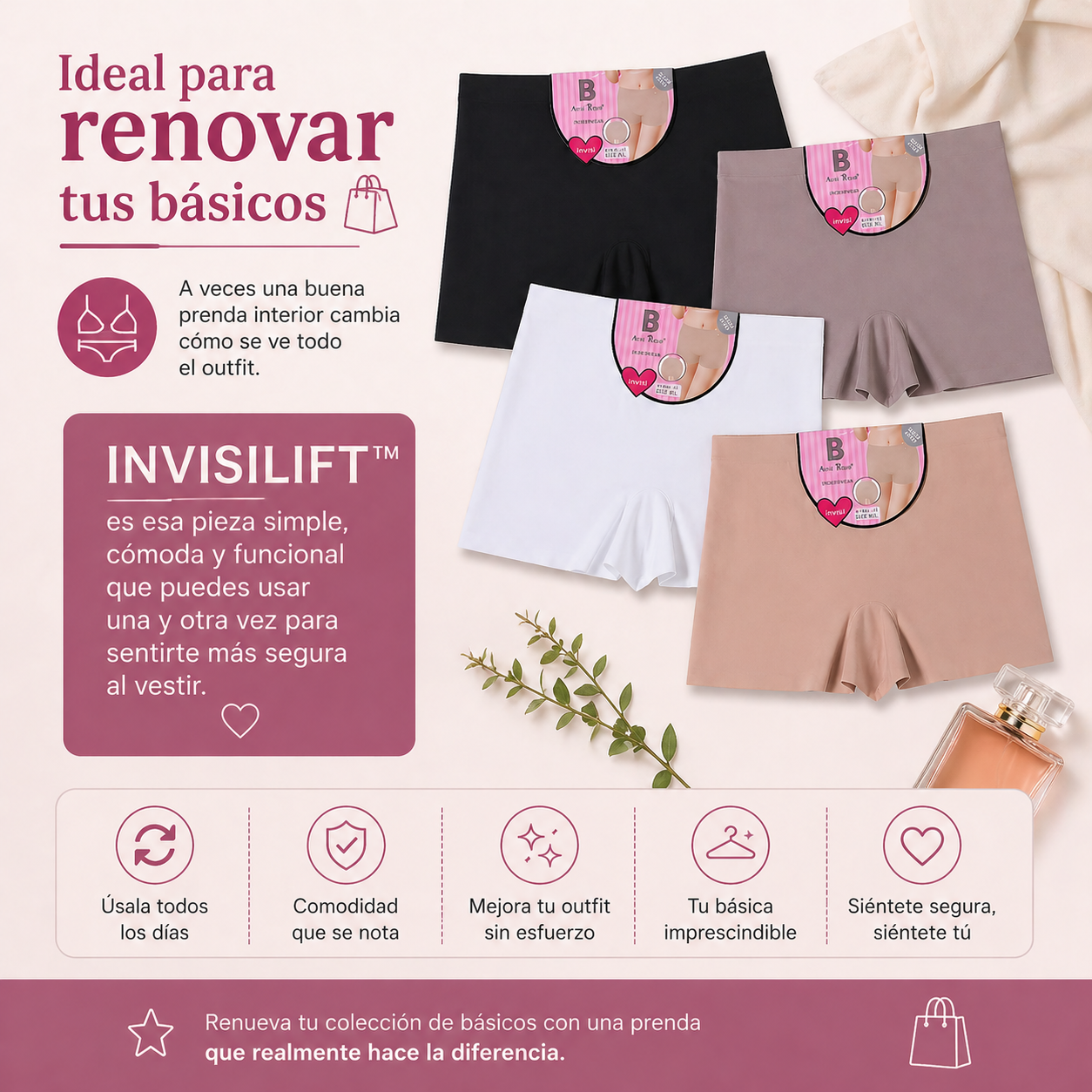 LICRA INVISILIFT™ | Control suave que estiliza sin marcar