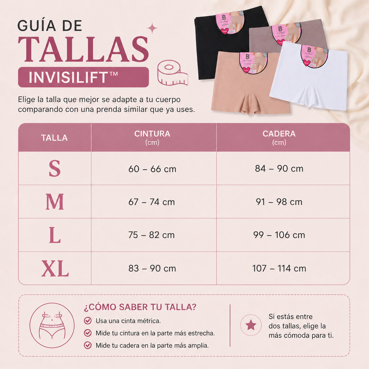LICRA INVISILIFT™ | Control suave que estiliza sin marcar