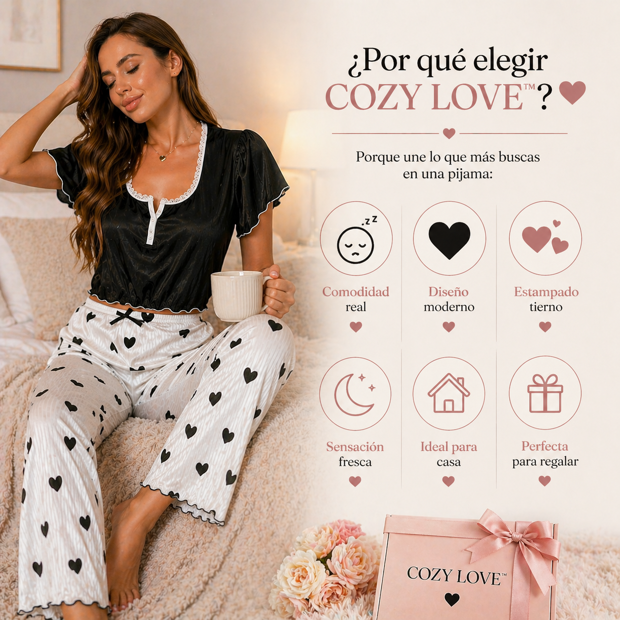 PIJAMA COZY LOVE™ | Comodidad que enamora