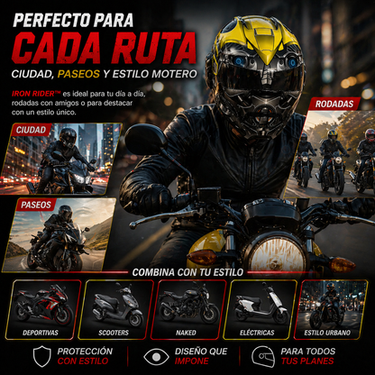 IRON RIDER™ | Casco futurista para dominar la vía.