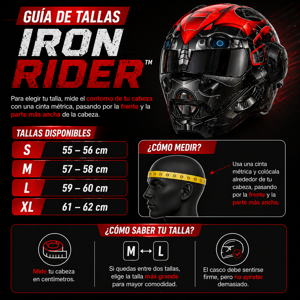IRON RIDER™ | Casco futurista para dominar la vía.