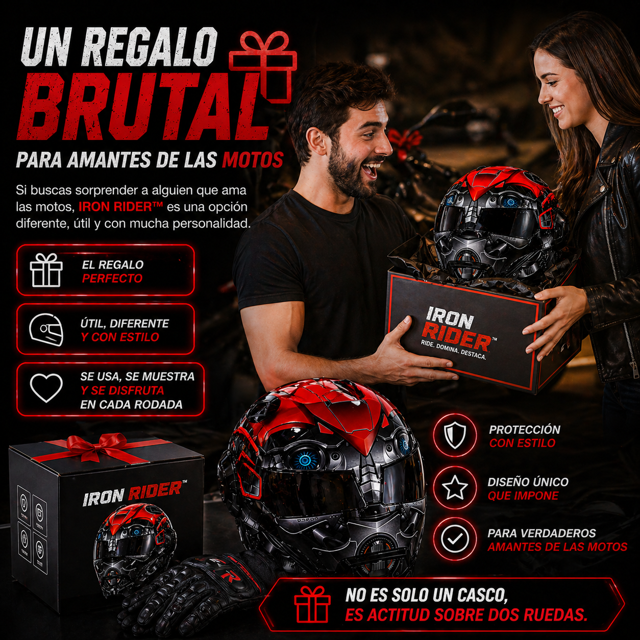 IRON RIDER™ | Casco futurista para dominar la vía.