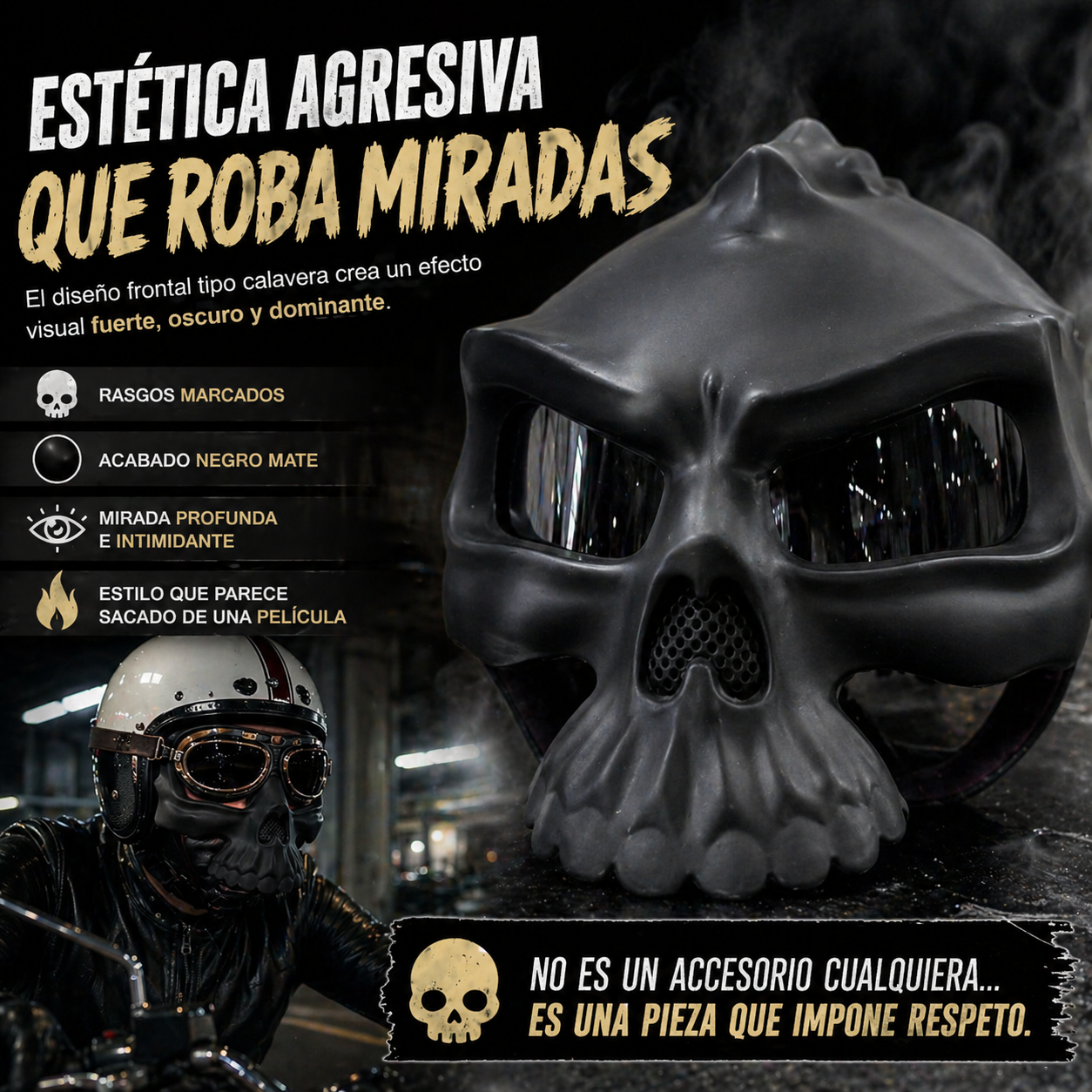 SKULL RIDER™ | Máscara motera que impone respeto